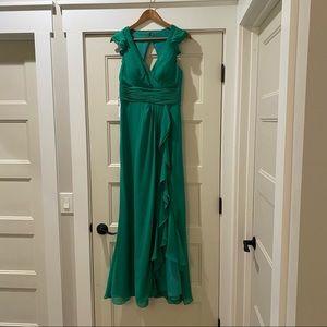 Azazie Kelly Green Gown Size 8 NWT